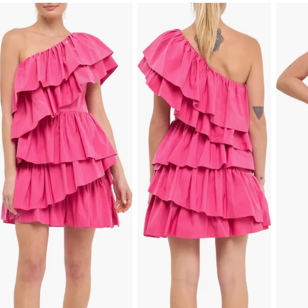 Endless Rose One-Shoulder Ruffled Mini Dress - Picture 5 of 6